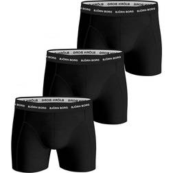 Björn Borg Solid Essential Shorts 3-pack - Black