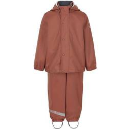 Mikk-Line PU Rain Set with Braces - Russet (33145)