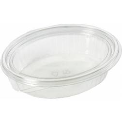 Plastbakke m/hængsl.låg 50stk oval 760ml 204x166x52mm 97012