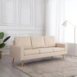 vidaXL Creme Creme Sofa