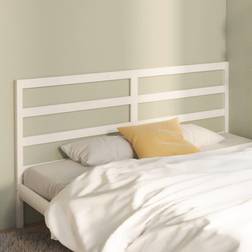 vidaXL Vit 206 x 4 x 100 cm Massiv Furu Sänggavel