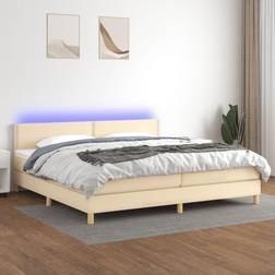 vidaXL med LED-lys stof Kontinentalseng