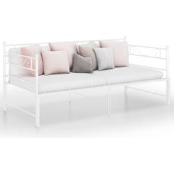vidaXL Vuodesohvan Runko Valkoinen Metalli 90x200 cm