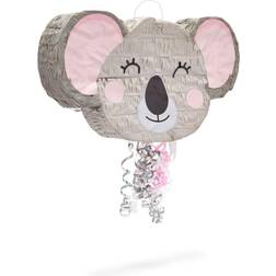 Small Pull String Koala Pinata for Jungle Animal Birthday Party Decorations 16.5 x 13 x 3 in