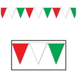 Beistle 17 x 30 Outdoor Pennant Banner Red/White/Green 2/Pack 50702-RWG