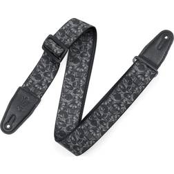 Levy's Leathers Guitar Strap Black & Grey Skulls