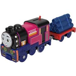 Thomas & Friends Il Trenino Ashima locomotiva motorizzata a pile con vagone merci, giocattolo per bambini, 3 anni, HMC22