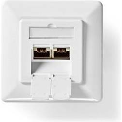 Nedis Dataudtag Vægboks 2x RJ45 Cat6 Hvid