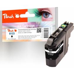 Peach Bläckpatron Kompatibel med LC123BK - Svart