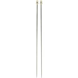 Susan Bates 11110-1 Silvalume Single Point Knitting Needles 10 in.-Size 1 -Silver Green