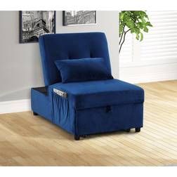 Best Master Furniture Barons Blue Velvet Lounge Chair