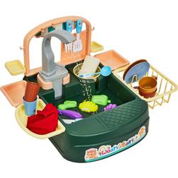 Hey! Play! Food Green Kitchen Sink Toy Set