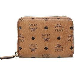 MCM M-Veritas Mini Coated-Canvas Wallet - Tan