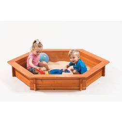 Creative Cedar Designs Hexagon Sandbox with Seat Boards