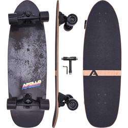 Apollo Midi Longboard Surfskate Pro Black Marble