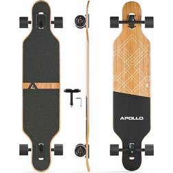 Apollo Twin Tip DT Fiberglas Longboard Black Bali Power Slide