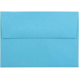 Jam Paper Â 4Bar A1 Colored Invitation Envelopes, 3.625 x 5.125, Blue Recycled, 50/Pack 15805I Blue