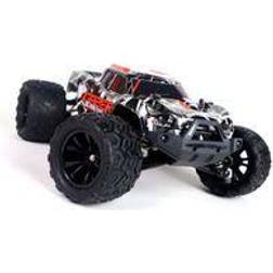 ES-Toys RC Elektro Monster Truck Gaser 900 1:14, bis 40 km/h schnell, Allrad schwarz/orange