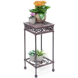 Relaxdays Tabouret Plantes Fleurs Fonte Support Table Appoint 50.5 x 24 x 24 cm - Bronze