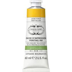 Lefranc & Bourgeois 301491 Charbonnel, wasserabwaschbare Kupferdruckfarbe mit ausgezeichnete Lichtechtheit, Vegan, 100% Lösemittelfrei 60ml Tube Dunkelgelb