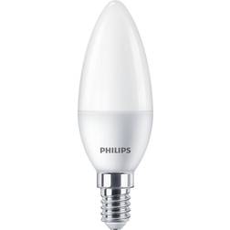 Philips LED pære LEDs Olive and Luster LED light bulb shape: B35 frosted finish E14 5 W cold white light 4000 K pack of 4 E14 Fjernlager, 5-6 dages levering