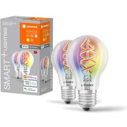 LEDVANCE Smart Wifi E27 standard filamentpære, farveskift hvid, 2-pak, 4,5W