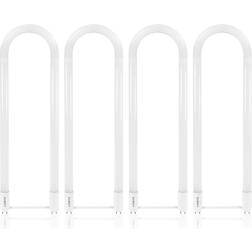 Luxrite T8 T12 U Bend LED Tube Light 18W=32W 3000K Soft White 2000 Lumens G13 4-Pack