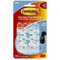 3M Transparent Plast 11 mm 28.6 mm 6 stk Billedkrog