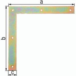 Angolare Per Cancelli Zincata Gialla 300 x 300 x 40 mm