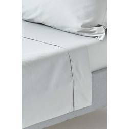 Homescapes Single, 200 Thread Count Bed Sheet Grey, Silver