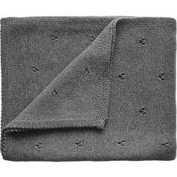 Mushie Coperta Baby Blanket Pointelle Gray Melange