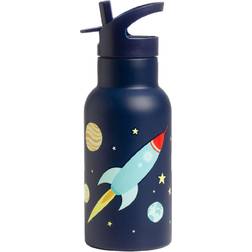 A Little Lovely Company Stainless Steel Drink Bottle 350ml Space