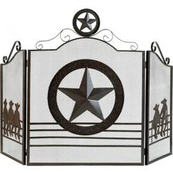 Zingz & Thingz 31.5 Brown Contemporary Lone Star Fireplace Screen