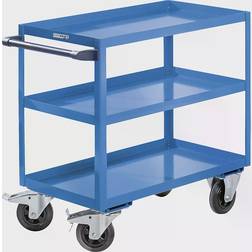 EuroKraft pro General purpose trolley, 3 shelves, max. load 350 kg, overall height 915 mm, light blue