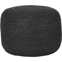 LABEL51 Jute 50x35 cm Noir Black Pouf