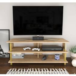Decorotika Gold Colour/Oak Pattern DECOROTIKA TV Bench