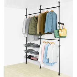 SoBuy Walk-in closet, teleskopstativ Reolsystem
