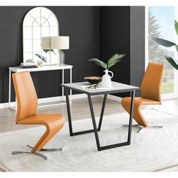 Furniturebox Box Carson White Marble Dining Set