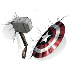 Komar Marvel Wandtattoo Avengers Hammer & Shield