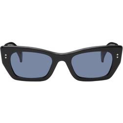 Kenzo Cat-Eye Solbriller med Blå Linser - Sort