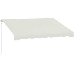 OutSunny 10' Awning, Retractable Awning, UV Protection Shelter