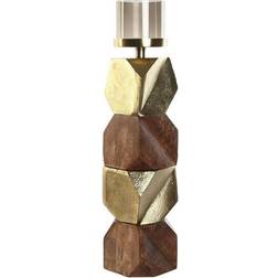 Dkd Home Decor 10 10 51,5 Krystal Gylden Brun Aluminium Mangotræ Lysestage 2stk
