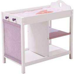 Roba Doll Bed & Storage: Fienchen White, Purple & Pink Multifunctional Doll Furniture Series, 98339