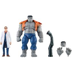 Hasbro Figurines Marvel Legends Series Gray Hulk et Dr Bruce Banner