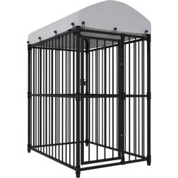 vidaXL Hundgård För Utomhusbruk Med Tak 150 x 100 x 175 cm
