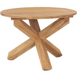 vidaXL Mesa De Comedor De Jardín Ø110x75 cm - Marrón