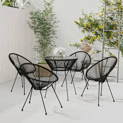 vidaXL 5 Patio Dining Set, 1 Table incl. 4 Chairs