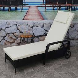 MCW Poly-Rattan Sonnenliege Relaxliege