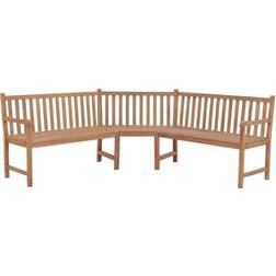 vidaXL Angolare 185x185x90 cm Massello di Teak - Marrone Panchina da Giardino