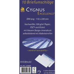 Briefumschlag DL, haftkebend, weiß, Offset 100g, 10 Stück